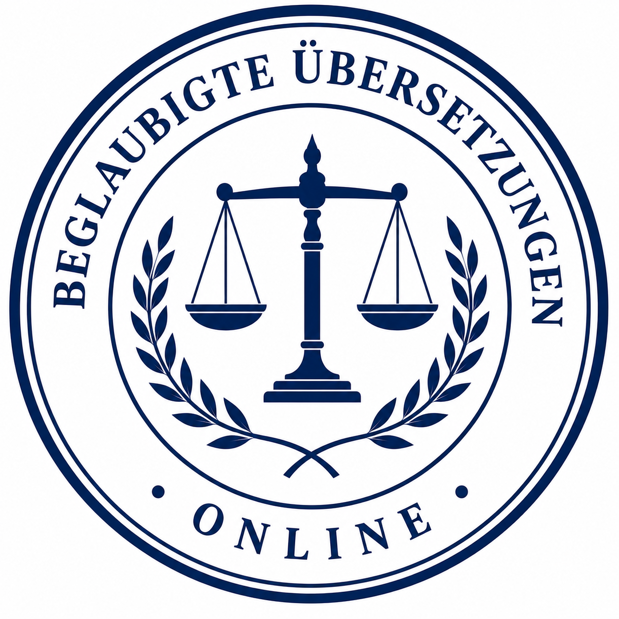 Siegel für beglaubigte Übersetzungen online mit Justizemblem